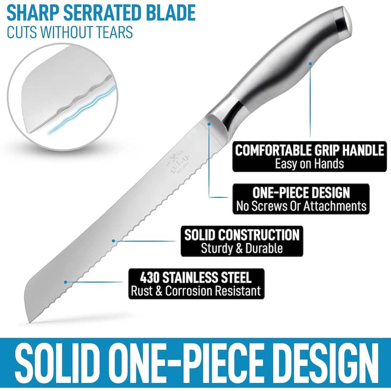 Zulay Kitchen Serrated Bread Knife
