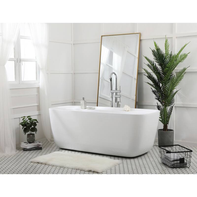 Chad Soaking Bathtub in Glossy White
