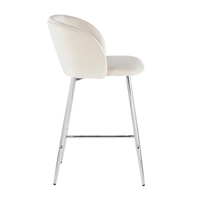 Silver Orchid Harding Velvet Counter Stool (Set of 2)