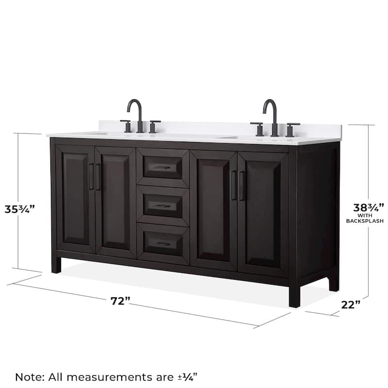 Wyndham Collection WCV252572D-QTZ-US3MXX Daria 72" Free Standing