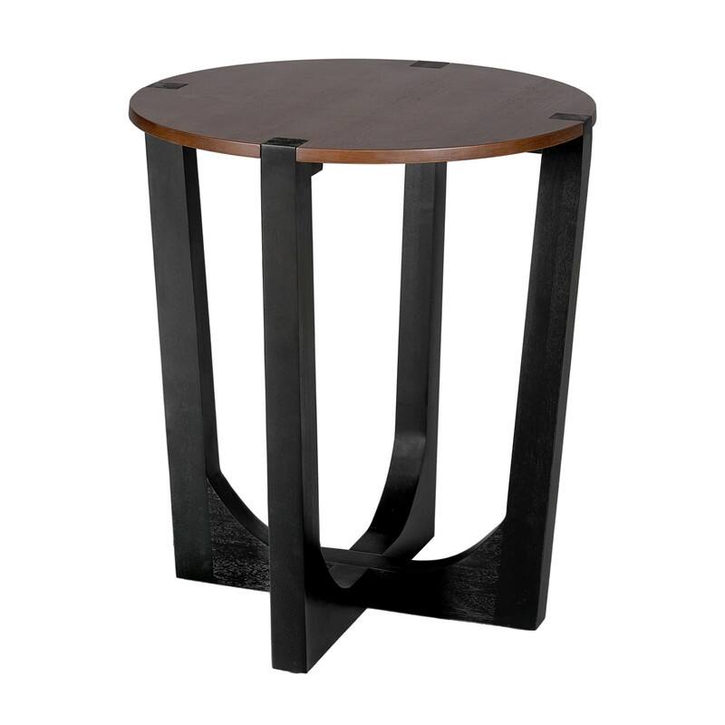 Solid Wood Side Table – Available in Brown & Black Finishes‌ - 22.25in. W X26.06in.DX22.25in. H