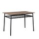 preview thumbnail 6 of 9, 1 Dining Table and 4 Chairs Set, Rectangular Board and Iron Frame