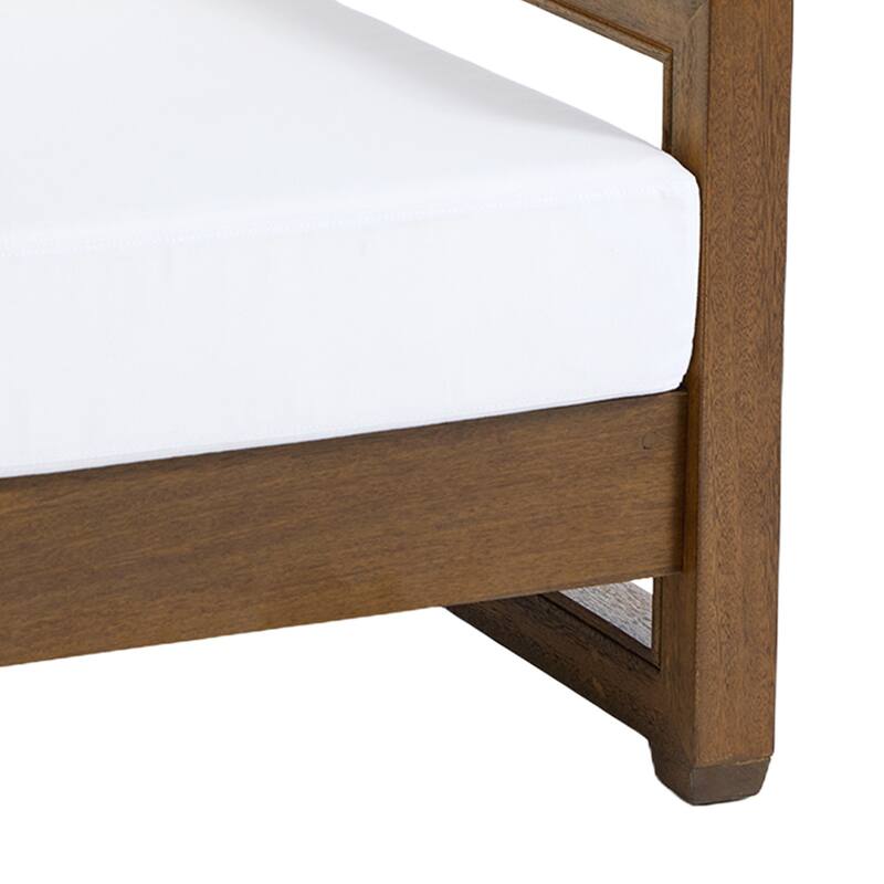 Patio Teak Wood Outdoor Arm Chair with Cushion