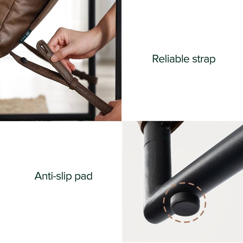 Priage by ZINUS Faux Leather Sling Accent Chair