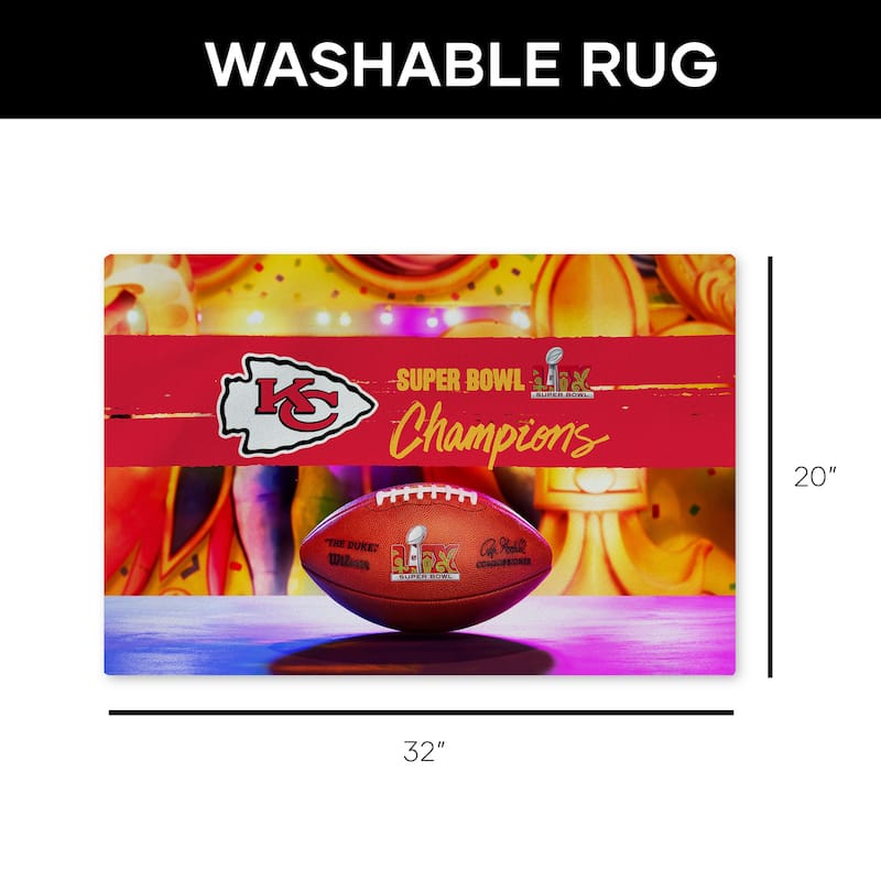 NFL Super Bowl Champs Washable Rug