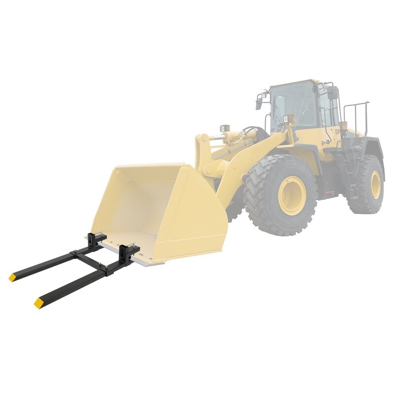 Bips 1500 Lb Pallet Forks For Skid Steer Loader – 60" Heavy Duty Steel With Stabilizer Bar