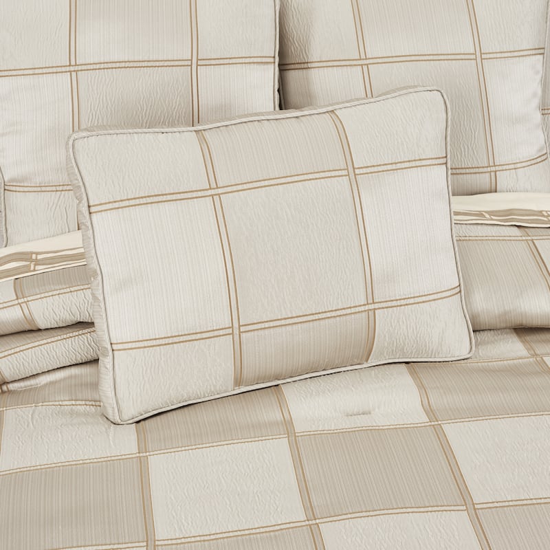 J. Queen New York Brando Ivory Boudoir Decorative Throw Pillow - Accent - Polyester - Ivory