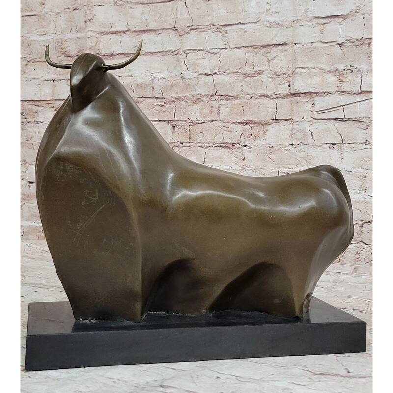 Abstract Bronze Metal Spanish Bull Sculpture Statue Fernando Botero Art