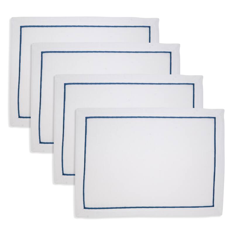 Embroidered Line Design Placemat (Set of 4) - 14"x20"