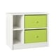 preview thumbnail 13 of 16, Ameriwood Home Mya Park Nightstand with 2 Fabric Bins Green