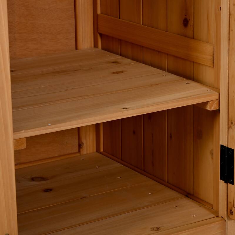 65" Outdoor Potting Bench with Stainless Steel Top, Rolling Garden Workstation with Hutch & Storage