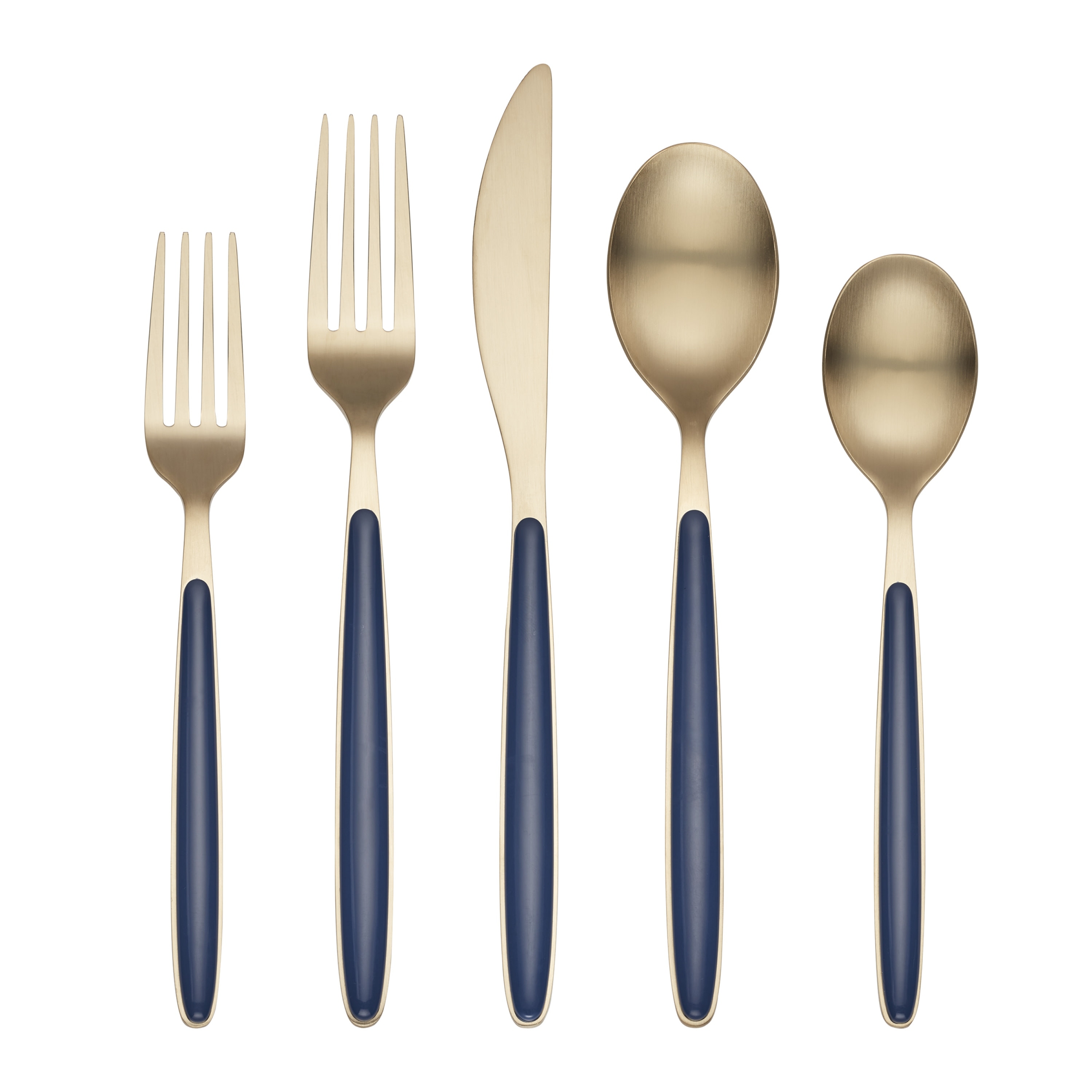 Cambridge Kiernan Navy Champagne 20-Piece Flatware Set