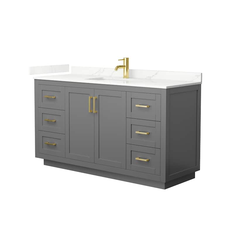 Wyndham Collection WCF292960S-QTZ-UNSMXX Miranda 60" Free Standing