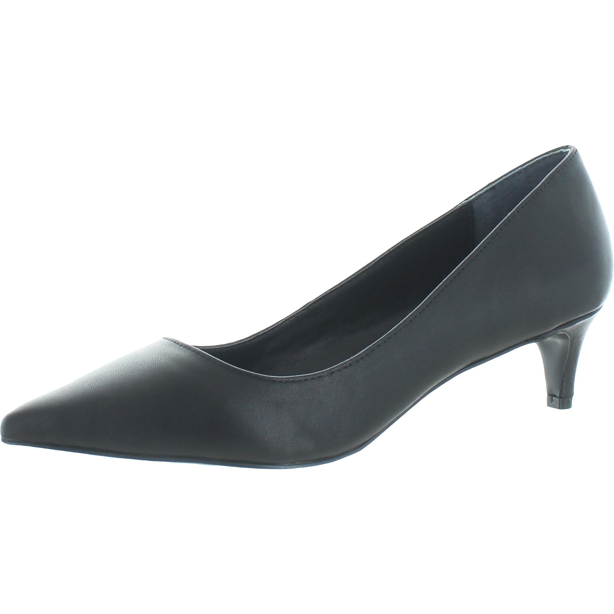 by Charles David Womens Kitten Heels Leather Pointed Toe - Black Leather Overstock - 34001503