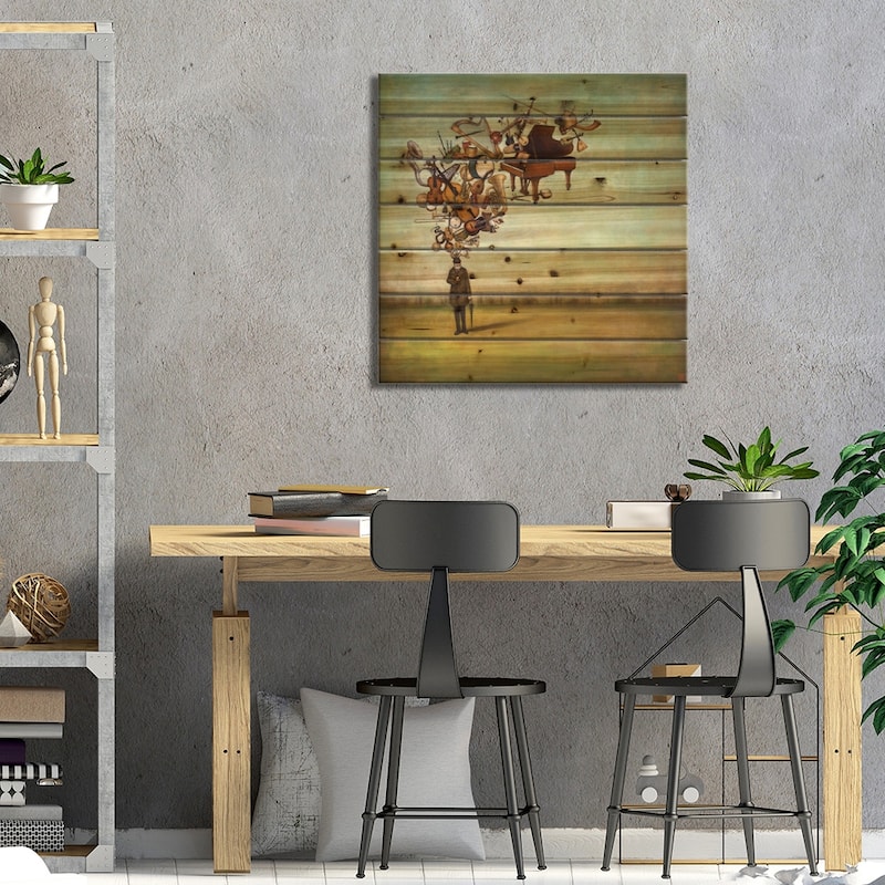 Thanks for the Melodies Print On Wood by Duy Huynh - Multi-Color