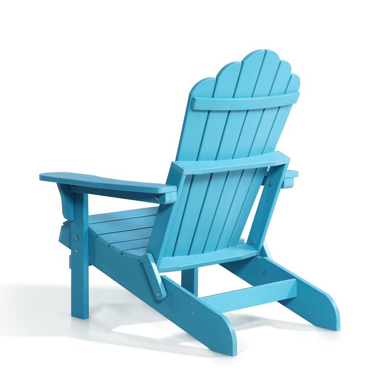Haven Folding Poly Resin Plastic Adirondack Chair