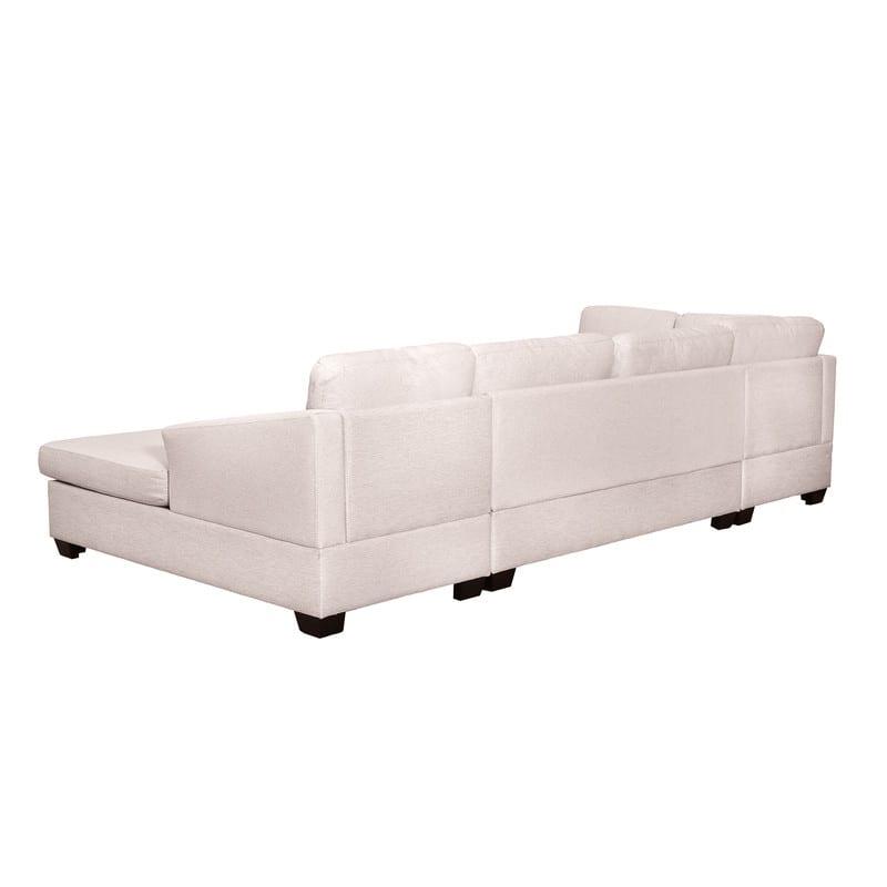 U-Shape Sectional Sofa, Double Extra Wide Chaise Lounge Couch