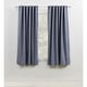 preview thumbnail 15 of 26, Lauren Ralph Lauren Sallie Blackout Back Tab/Rod Pocket Curtain Single Panel 54x63 - Indigo