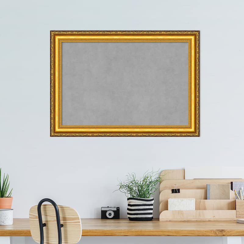 Amanti Art Colonial Embossed Gold Framed Magnetic Board