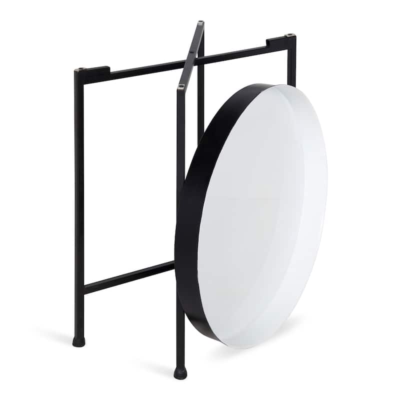 Kate and Laurel Celia Round Metal Side Table - 18.25x18.25x22