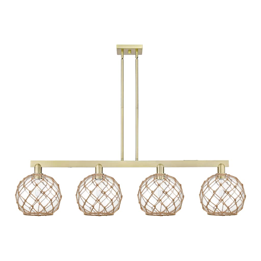 Innovations Lighting Endless Possibilities Arcadia - Farmhouse Rope - 4 Light 53" Stem Hung Island Light