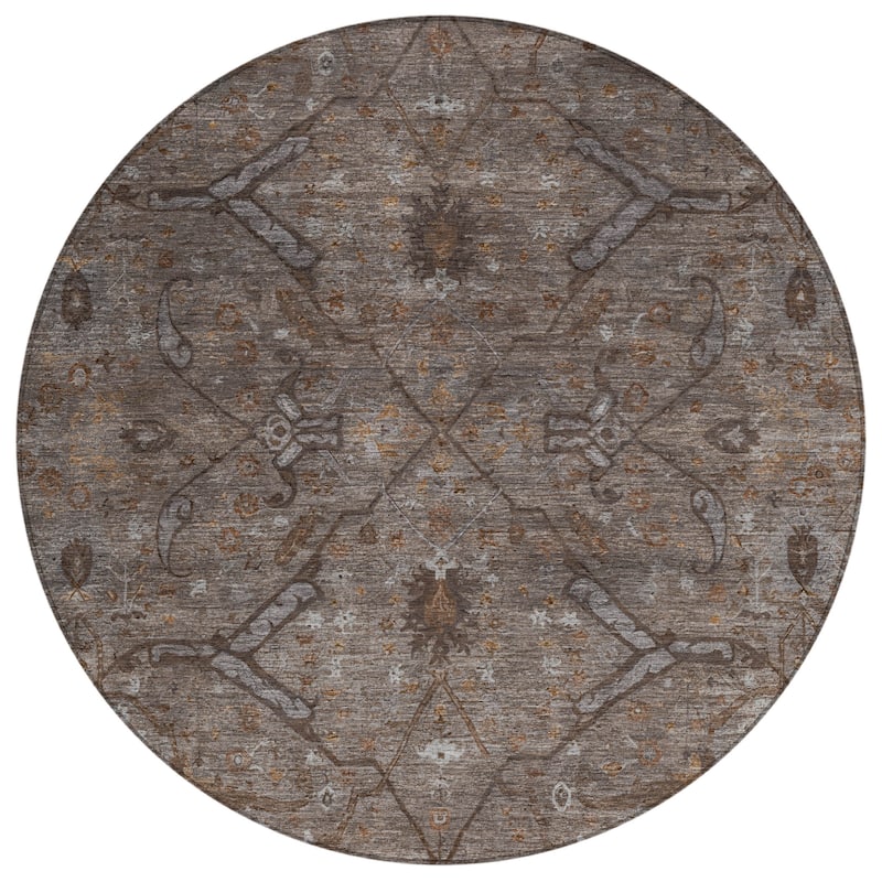 Machine Washable Indoor/ Outdoor Boho Global Chantille Rug