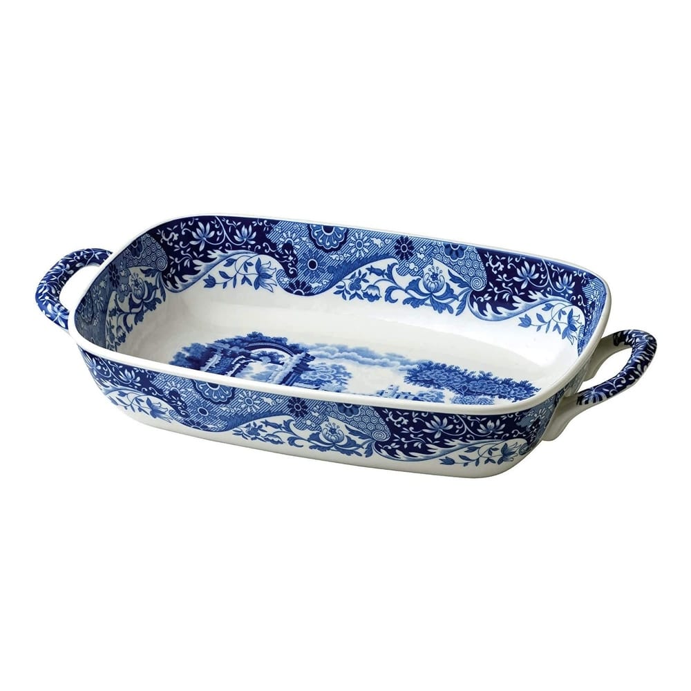 Spode Blue Italian Handled Serving Dish