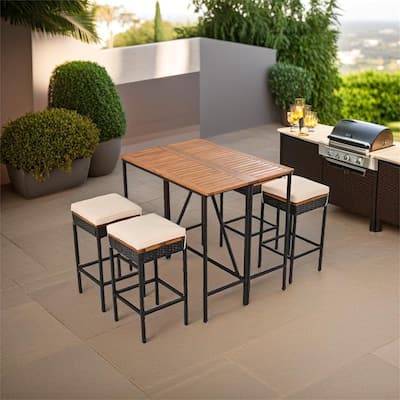 5-Piece Outdoor High-Dining Bistro Set