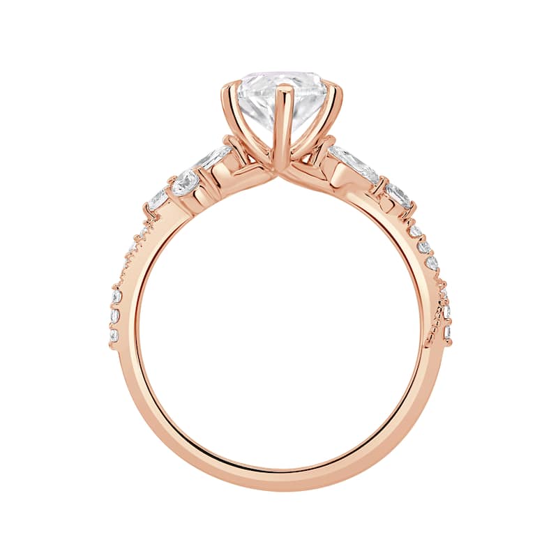 Auriya 14k Gold 5 2/5ctw Nature's Inspired Marquise Diamond Engagement Ring (F-G VS)