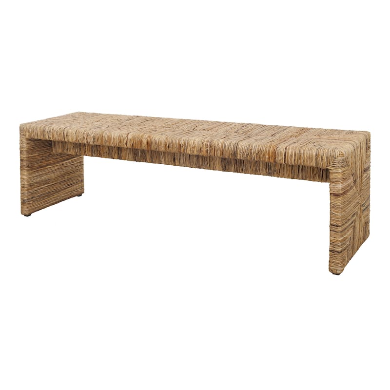 NPD Furniture Kanza Woven Abaca Indoor Bench - Natural
