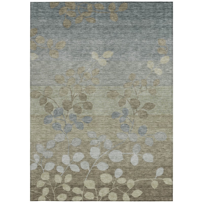 HomeRoots Floral Transitional Rectangle Outdoor Rug