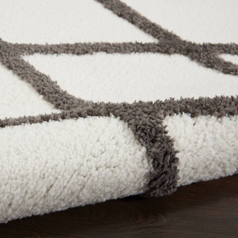 Nourison Feather Soft Contemporary Shag Diamond Area Rug