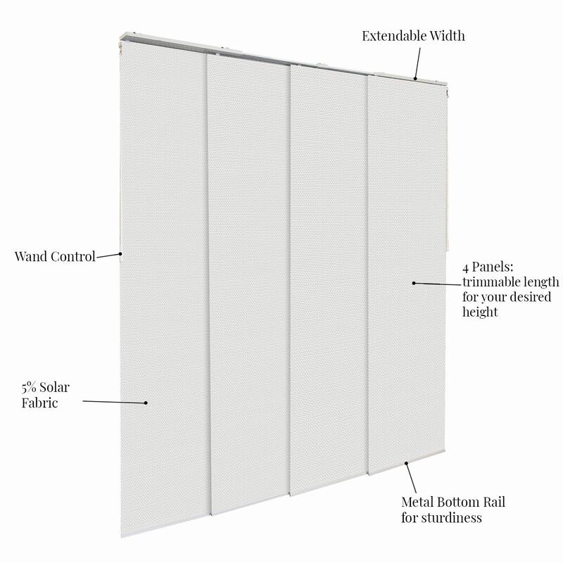 CHICOLOGY Adjustable Sliding Panels, 4-Rail Track, Vertical Blinds, Pation Door Curtain, Room Divider