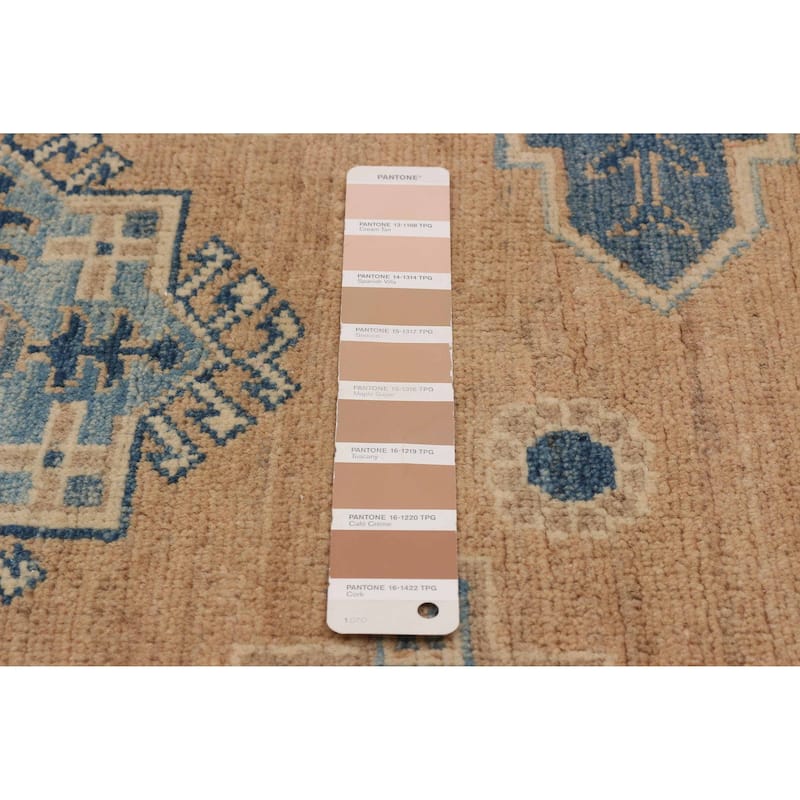 ECARPETGALLERY Hand-knotted Finest Ghazni Tan Wool Rug - 7'10 x 9'0