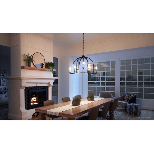 Luxury Colonial Chandelier 20.875 H x 30 W with Modern Farmhouse Style Midnight Black by Urban Ambiance Bed Bath Beyond 33395828