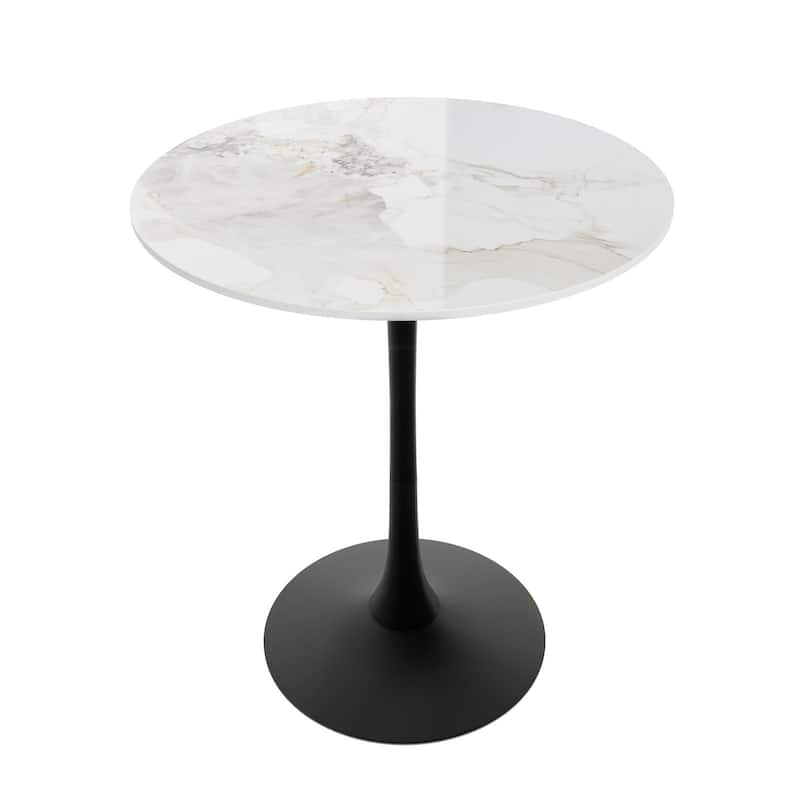 39.37" High Bar Table Round Cafe Bistro Pub Cocktail Kitchen Table Sintered Stone-top