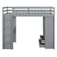 preview thumbnail 8 of 8, Twin Size Eye-catching Design Loft Bed with large shelves, writing desk and LED Light, Maximum Storage Space, Gray