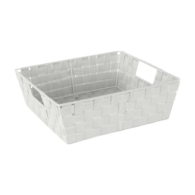 Simplify Large Woven Storage Shelf Bin in Grey - 13"x15"x5"