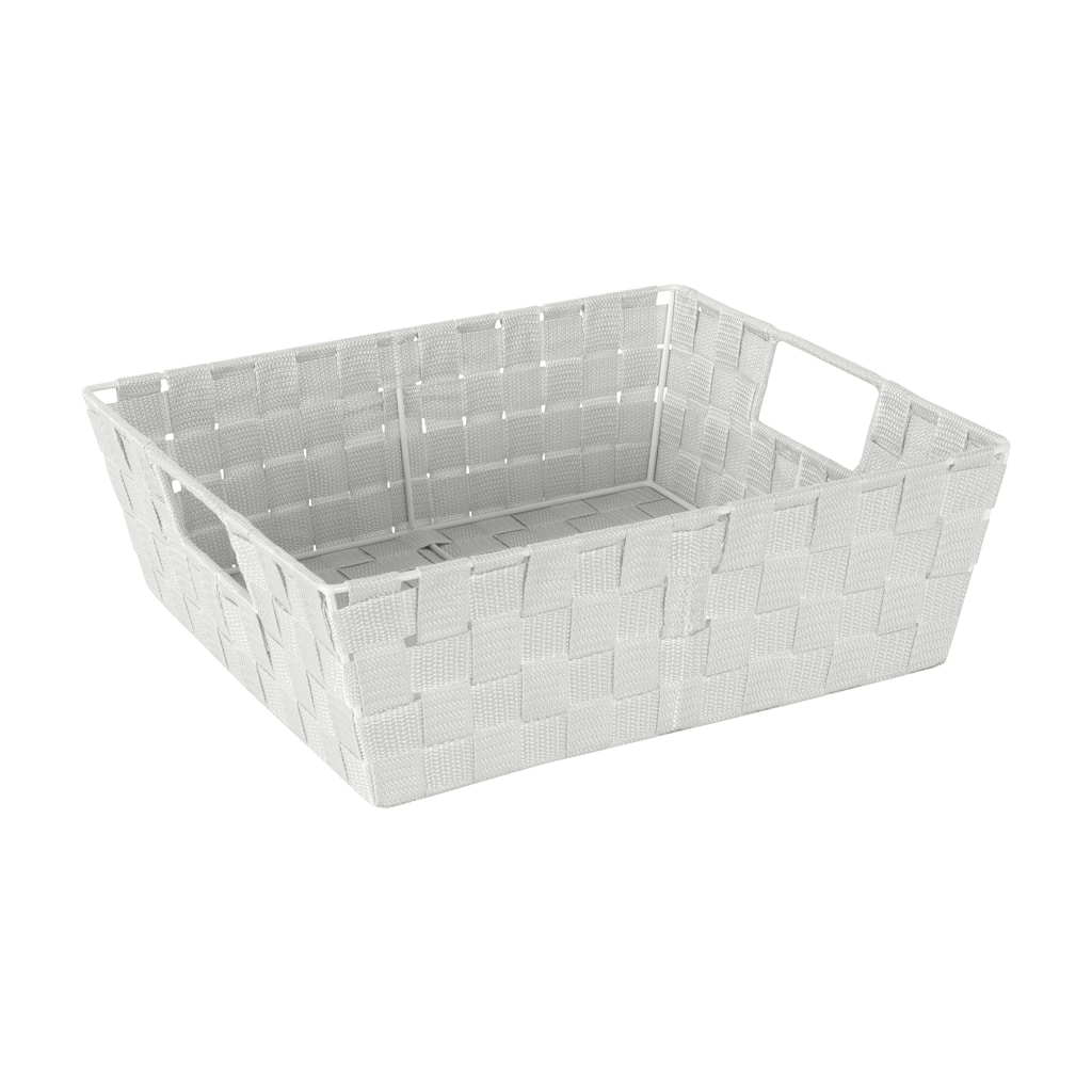 Simplify Large Woven Storage Shelf Bin in Grey - 13"x15"x5"