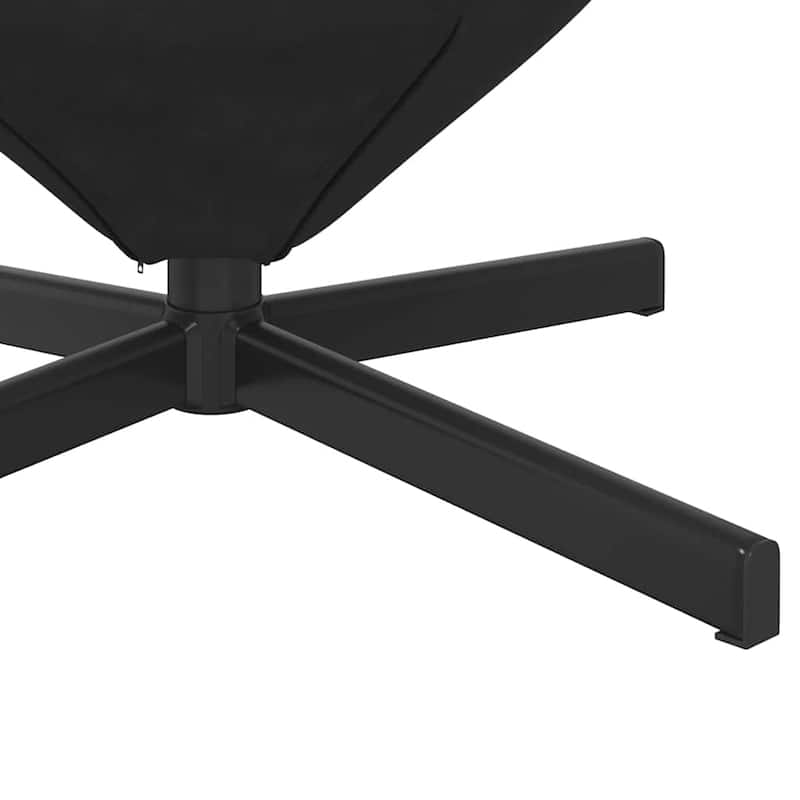 vidaXL Egg Chair Black/ Dark/Light Grey Velvet - 24.8 x 28.7 x 35.4