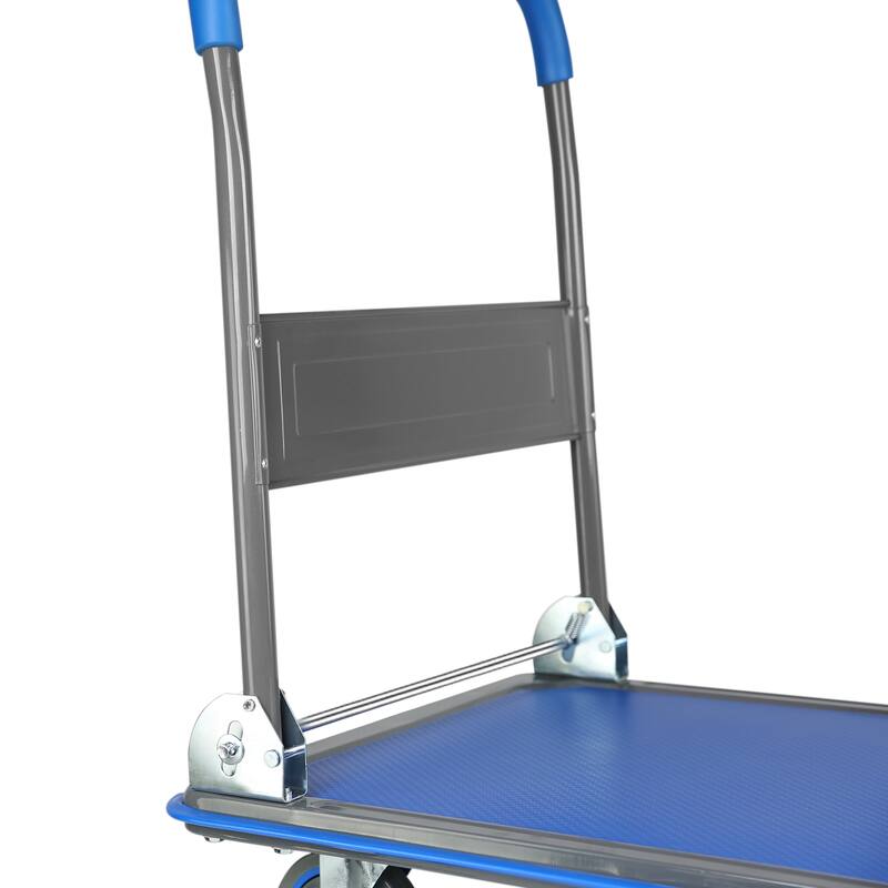 Platform Hand Truck Large Foldable Dolly Cart 360 Degree Swivel Wheels - Weight Capacity:660lbs
