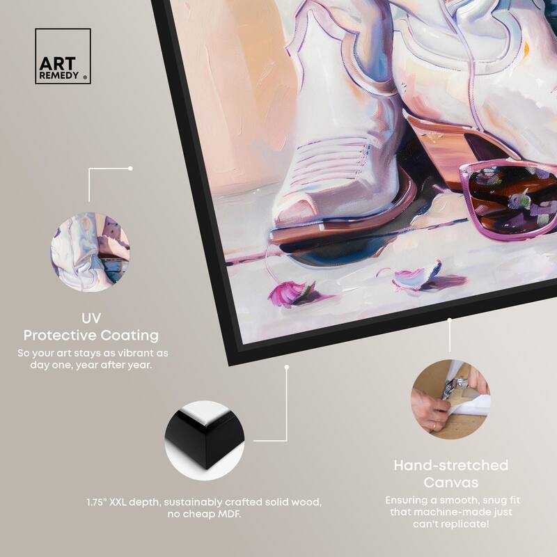 Spring Pink Cowboy Necessities Canvas by Art Remedy