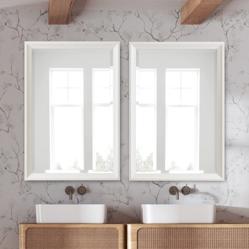 Kate and Laurel Kalla Rectangle Bathroom Wall Mirror