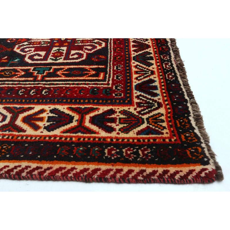 ECARPETGALLERY Hand-knotted Melis Vintage Red Wool Rug - 5'3 x 8'7