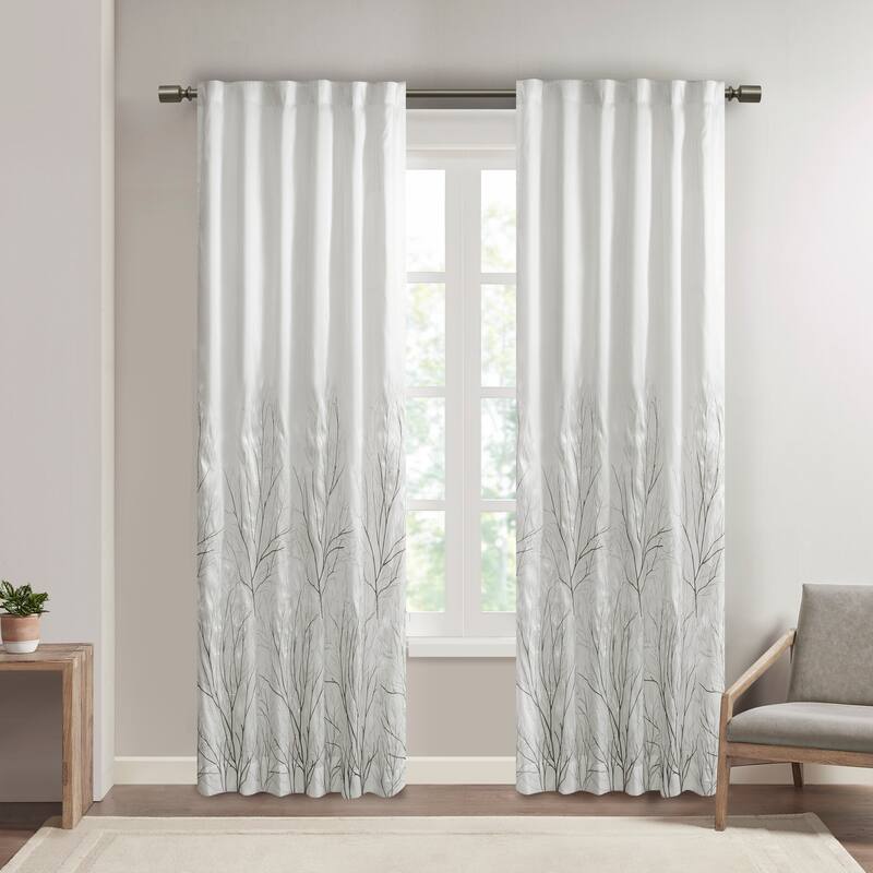 Madison Park Eliza Curtain Panel - 50 x 84 - White
