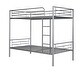 preview thumbnail 4 of 12, Silver Twin over Twin Metal Bunk Bed with Fence and Ladder for Kids