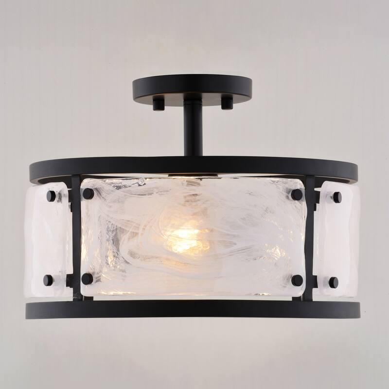 Vaxcel Lighting C0333 Wilder 3 Light 13" Wide Semi-Flush Drum Ceiling