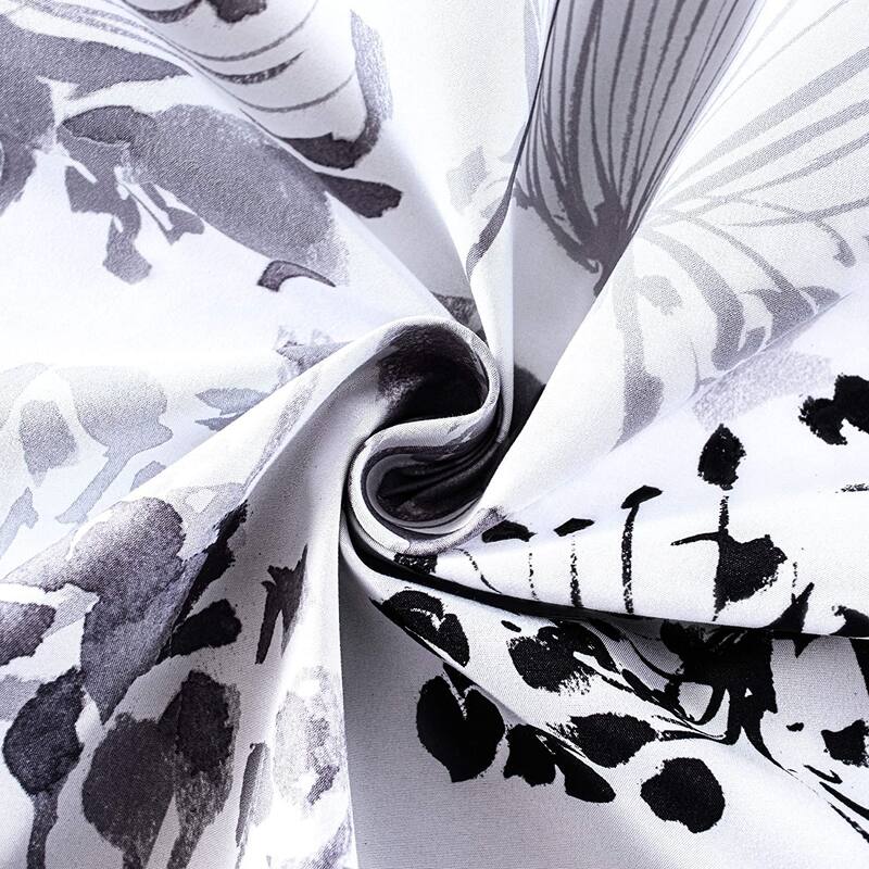 DriftAway Acacia Floral Blossom Watercolor Printed 100 Percent Blackout Thermal Insulated Window Curtain Valance