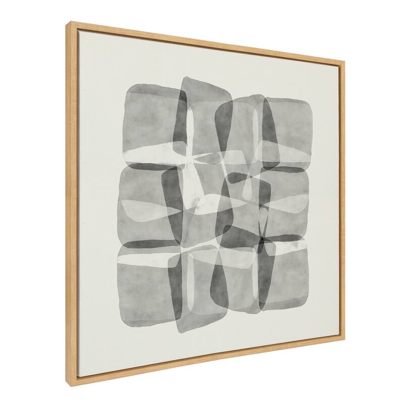 Kate and Laurel Sylvie Neutral BW Framed Canvas by Amy Lighthall