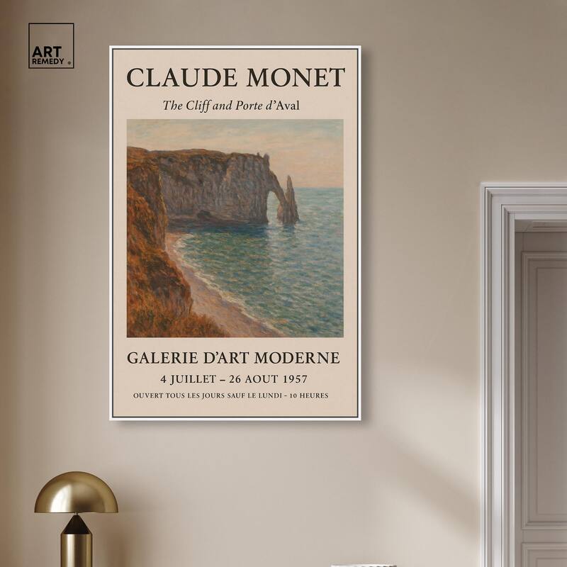 Monet's Seascape Canvas by Art Remedy